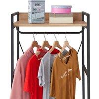 Claire Open Wardrobe With 3 Shelves - Riviera Oak, Brown