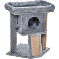 PawHut Cat Tree for Indoor Cats - Grey, Grey