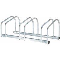 Homcom 3 Bike Parking Rack Silver, Silver