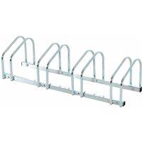 Homcom 4 Bike Parking Rack Silver, Silver