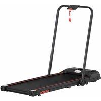 Homcom Foldable Walking Treadmill W Led Display Black, Black