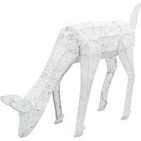 Monster Shop Large Light Up Grazing Doe Reindeer, White
