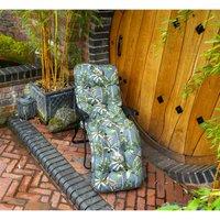 Glendale Tropical Grey Deluxe Lounger, Black