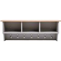 Charles Bently Charnwood Floating Storage Shelf With Metal Hooks