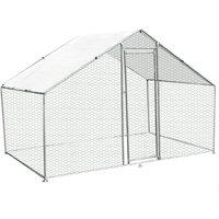 Monster Shop Chicken Run 4m x 2m x 2m, Silver