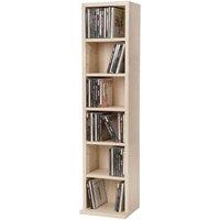 Tectake Cd Storage w/ 6 Shelves For 102 Cds - Beech, Brown
