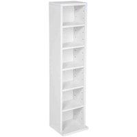 Tectake Cd Storage w/ 6 Shelves For 102 Cds - White, White