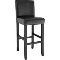 Tectake Breakfast Bar Stool Made Of Artificial Leather - Black, Black