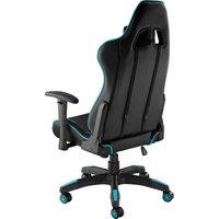 TecTake Gaming Chair Stealth - Black And Azure Blue
