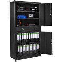 TecTake Filing Cabinet With 2 Drawers - Black