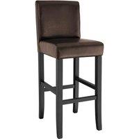 Tectake Breakfast Bar Stool Made Of Brown Artificial Leather, Brown