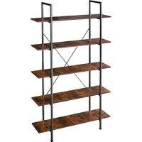 Tectake Glasgow w/ 5 Shelves Bookcase, Brown