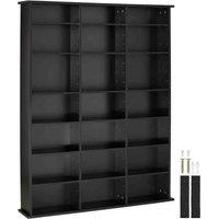 Tectake Stevie Cd And DVD Shelf - Black, Black