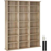 Tectake Stevie Cd And DVD Shelf - Brown, Brown