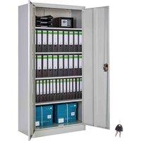 TecTake Filing Cabinet With 5 Shelves 80Cm Wide - Light Grey