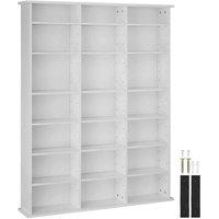 Tectake Stevie Cd And DVD Shelf - White, White