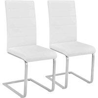 Tectake 2 Dining Rocking Chairs - White, White