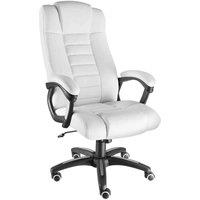 Tectake Luxury Faux Leather Office Chair - White, White