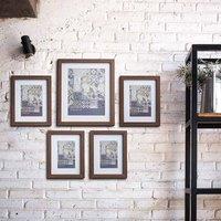 Nielsen Wassily 5 Piece Mixed Size Black Picture Frame Set, Black