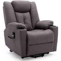 Afton Electric Rise Fabric Recliner Chair - Brown