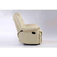 Loxley Leather Recliner Chair - Cream