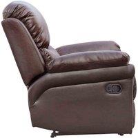 Madison Real Leather Recliner Armchair - Brown