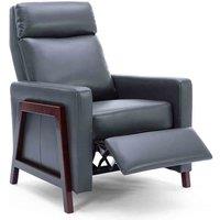 Riley Pushback Air Leather Recliner Chair - Grey