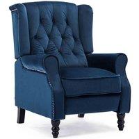 Althorpe Velvet Recliner - Midnight Blue