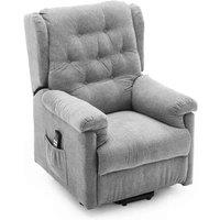 Barnsley Fabric Dual Motor Rise Recliner - Grey