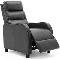 SELBY GAMING PUSHBACK BONDED LEATHER RECLINER CHAIR SOFA ARMCAHIR