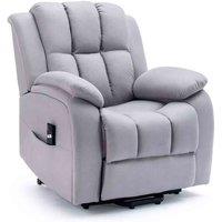 More4Homes Brookline Electric Technology Fabric Single Motor Rise Recliner Lift Mobility Tilt Chair grey