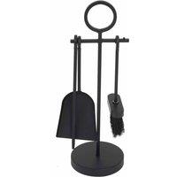 Charles Bentley Elm Fireside Companion Set, Black