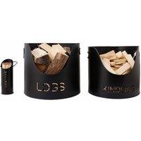 Charles Bentley Hickory Fireside Set, Black