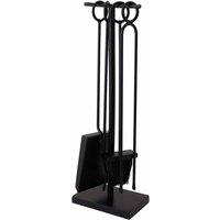 Charles Bentley Redwood Fireside Companion Set, Black