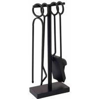 Charles Bentley Conifer Fireside Companion Set, Black