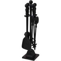 Charles Bentley Cottonwood Fireside Companion Set, Black