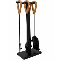 Charles Bentley Crabapple Fireside Companion Set, Black