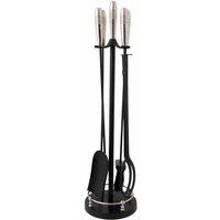 Charles Bentley Sycamore Fireside Companion Set, Black