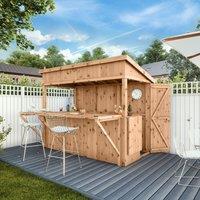 Mercia Premium 9' x 4' Pressure Treated Garden Bar plus Shutters, Brown