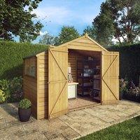 Mercia 5' x 10' Overlap Apex Shed, Brown