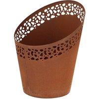 Fancy Flames Fallen Fruits Fire Bucket Lasercut Rust Speckles