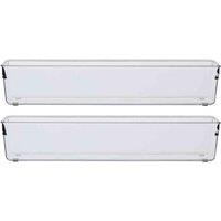 Interiors by PH Large Set Of Two Slim Kitchen Organisers, Clear
