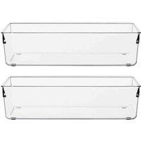 Interiors by PH Set Of Two Small Kitchen Organisers, Clear