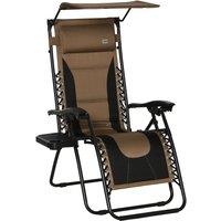 Outsunny Zero Gravity Reclining Lounger Chair - Brown, Brown