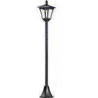 Outsunny Outdoor Solar Post Lamp - Black, Black