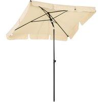 Outsunny Aluminium Rectangular Tilting Parasol 2x1.25m Beige, Cream