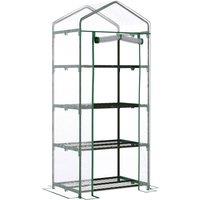 Outsunny 4 Tier Mini Portable Greenhouse 160H x 70L x 50Wcm, Green