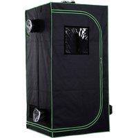 Outsunny Mylar Hydroponic Grow Tent 80 x 80 x 160cm, Black