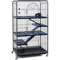 Little Friends Blenheim Extra Tall Rat Cage with Accessories 140cm - Black, Black