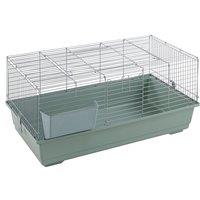 Little Friends Rabbit 100cm Indoor Rabbit/Guinea Pig Cage - Silver/Beige, Grey